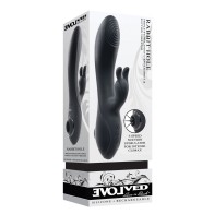 Evolved Conejito Hueco Vibrador de Triple Estimulación Negro