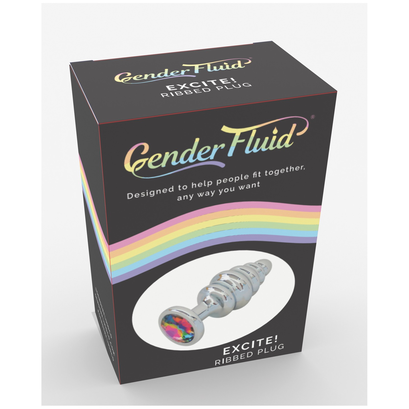 Gender Fluid Excite Ribbed Plug - Silver