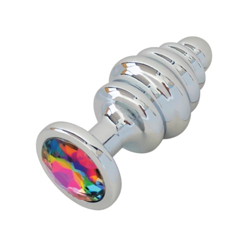 Gender Fluid Excite Ribbed Plug - Silver