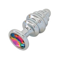 Gender Fluid Excite Ribbed Plug - Silver