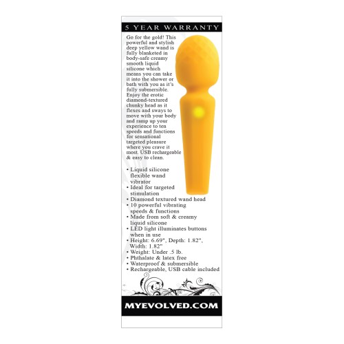 Evolved Sunshine Flexible Wand Vibrator Yellow