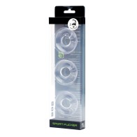 Sport Fucker Chubby Cockring Pack of 3 - Clear