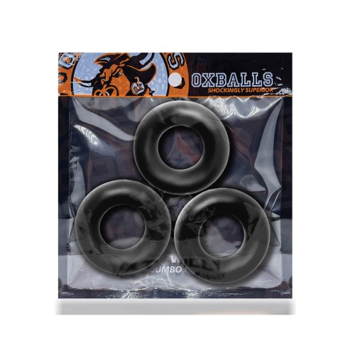 Oxballs Fat Willy 3 Pack Jumbo Cock Rings Black