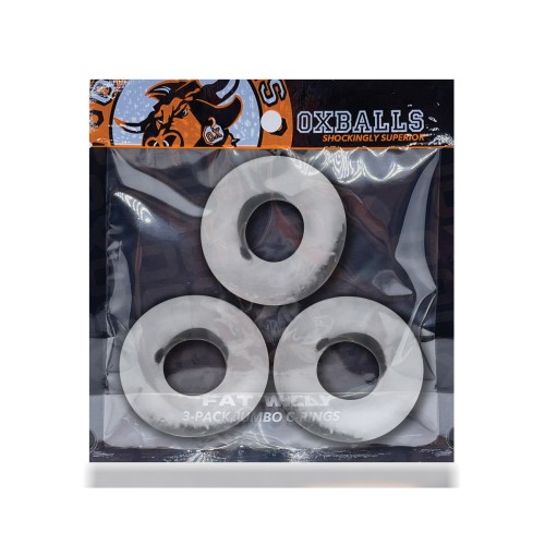 Oxballs Fat Willy Paquete de 3 Anillos para el Pene Jumbo - Transparente