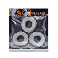 Oxballs Fat Willy Paquete de 3 Anillos para el Pene Jumbo - Transparente