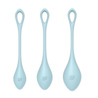 Satisfyer Yoni Power 2 Balls Training Set - Light Blue