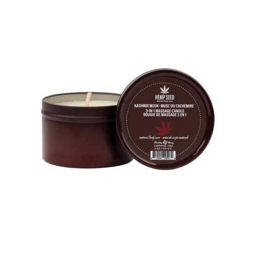 Earthly Body Suntouched Hemp Candle 6 oz Kashmir Musk