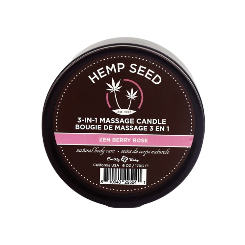 Earthly Body Suntouched Hemp Massage Candle