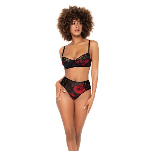 Glamorous Underwire Bra and High-Waisted Brief Set