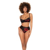 Glamorous Underwire Bra and High-Waisted Brief Set