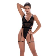 Body con Paneles Shadow con Ligas Negro M/L