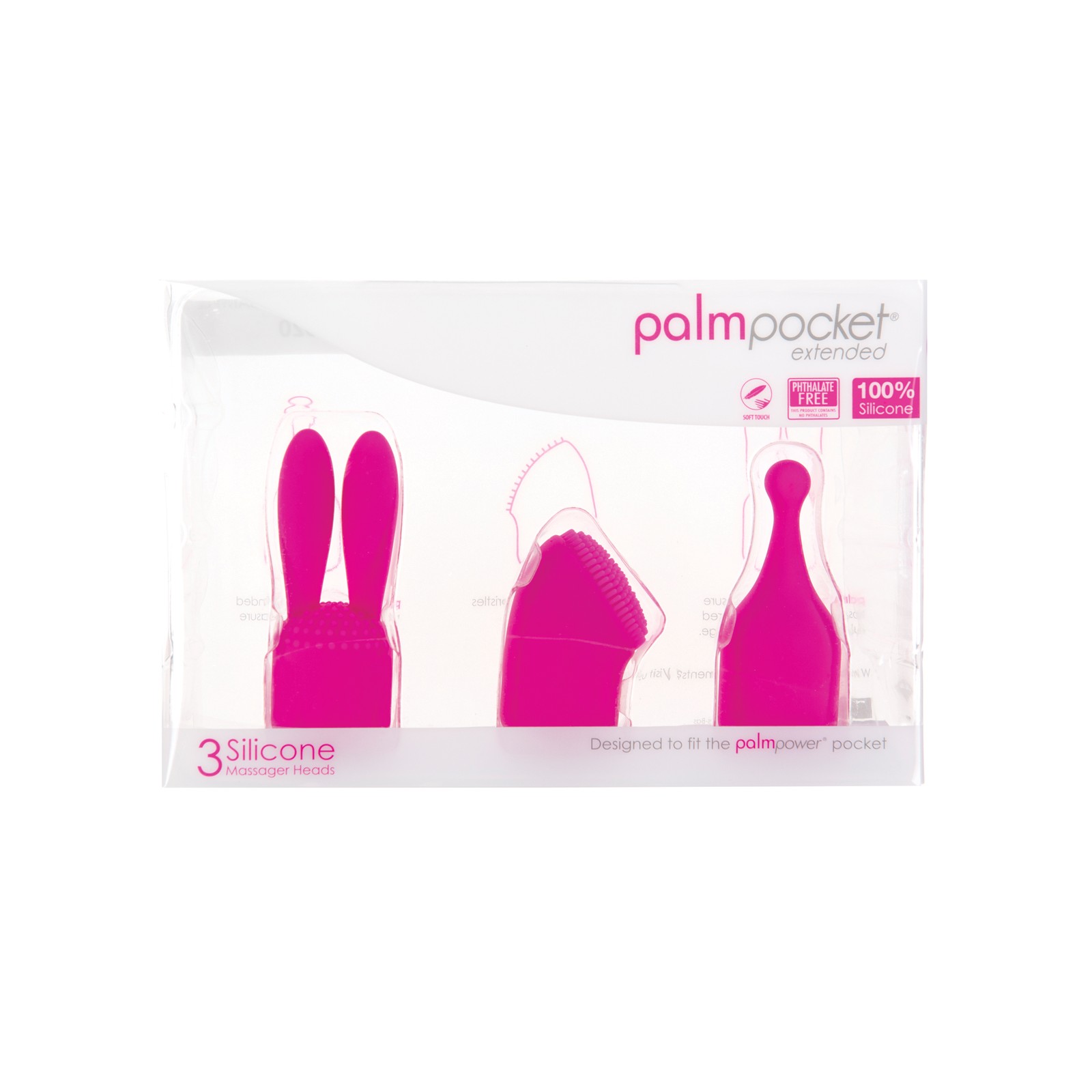 Set de Cabezas de Silicona Palm Power Pocket Rosa