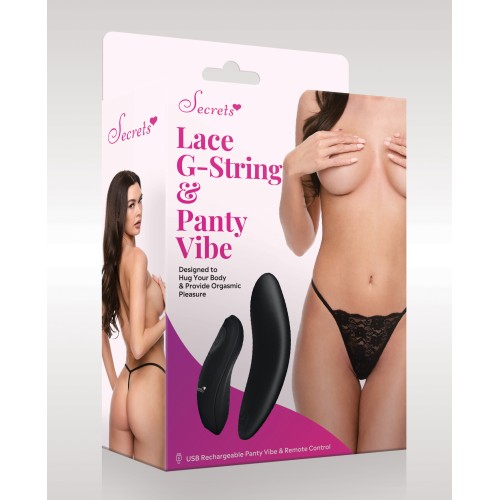 Secrets Lace G-string and Panty Vibe