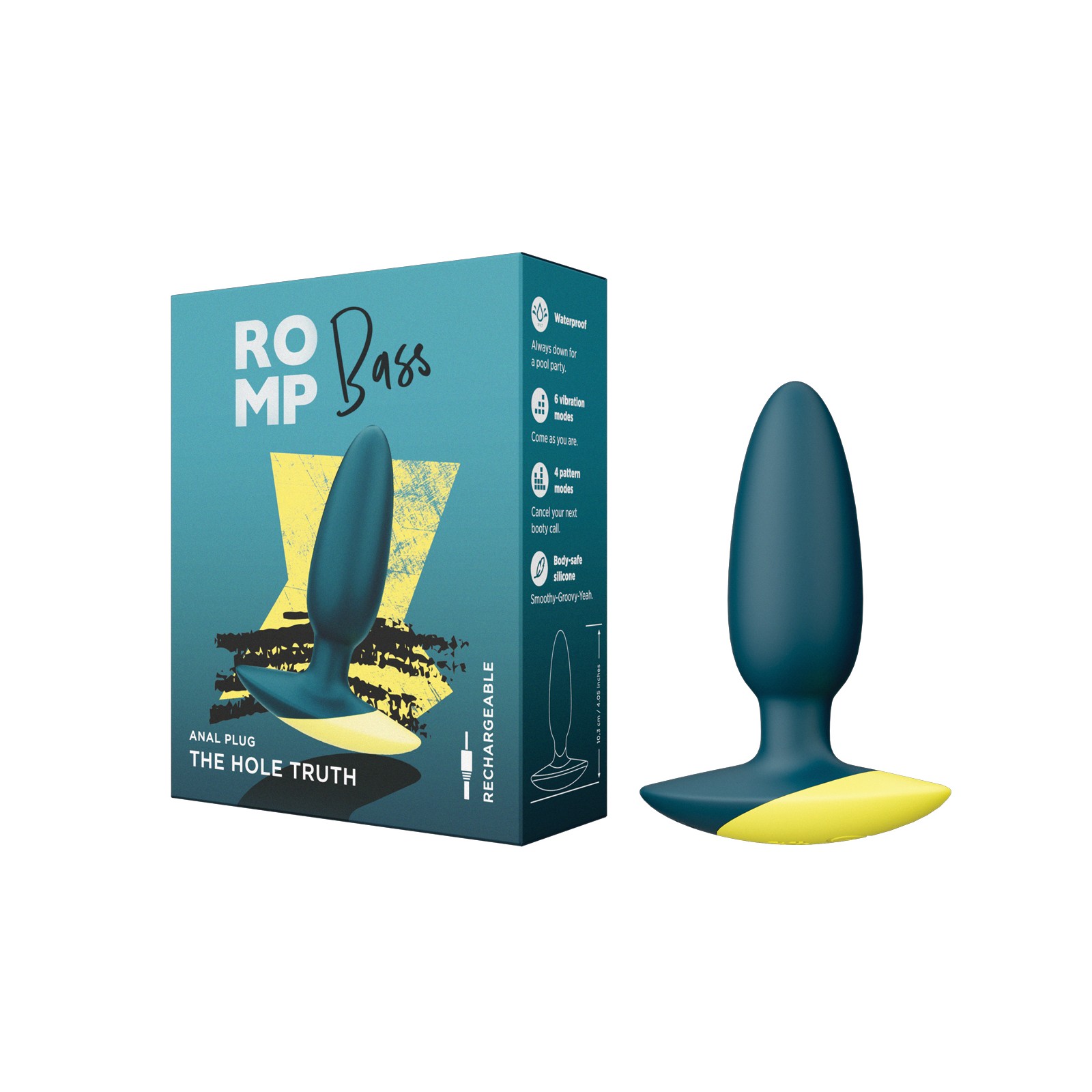 Plug Anal Vibrante ROMP Bass para Placer para Principiantes