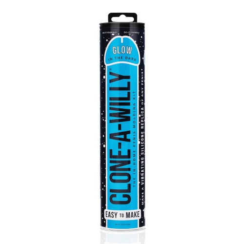 Clone-A-Willy Vibrating Kit Glow in the Dark Blue