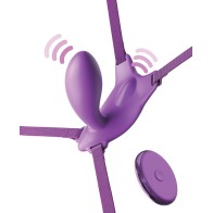 Ultimate G-Spot Butterfly Strap-On Purple - Remote Control Pleasure