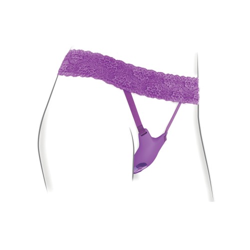 Ultimate G-Spot Butterfly Strap-On Purple - Remote Control Pleasure