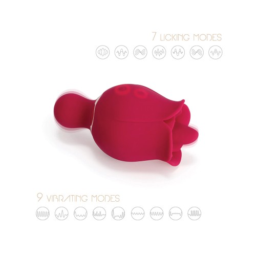 Vibrador Rosa con Lengua Sylvia Rojo