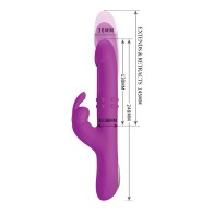 Pretty Love Reese Thrusting Rabbit - Fuchsia - Dual Stimulation