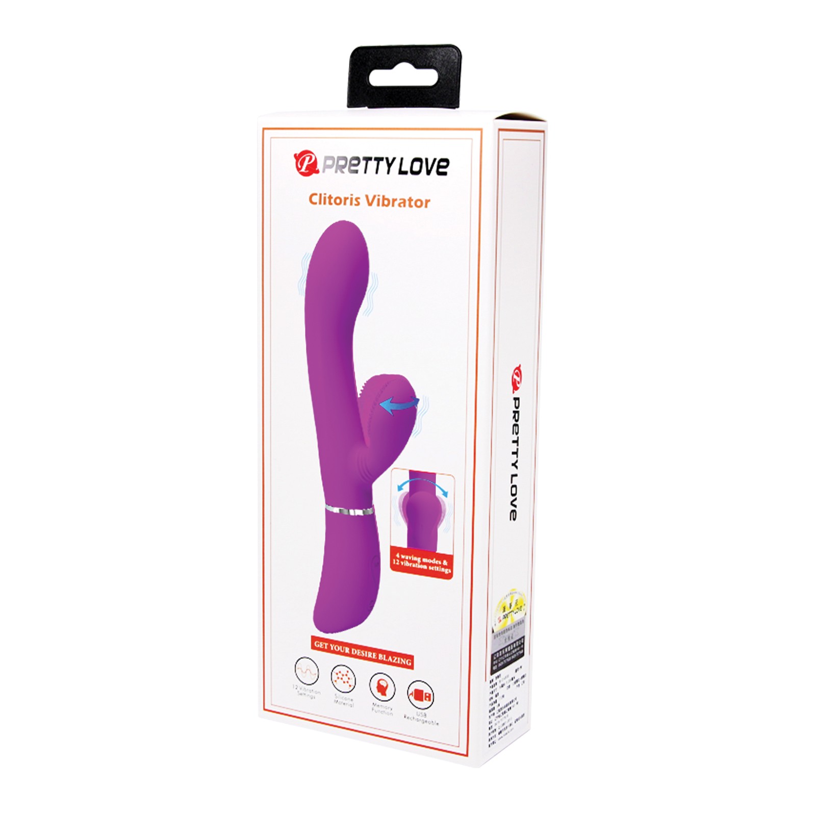 Pretty Love Moving Rabbit Vibrator Fuchsia