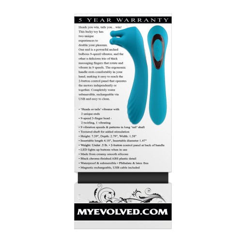 Evolved Heads or Tails Vibrator for Dual Pleasure