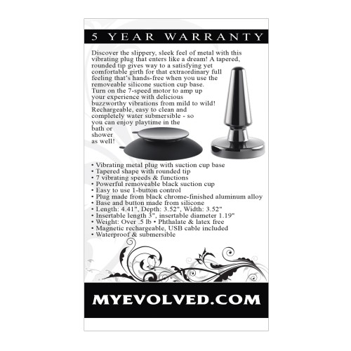 Evolved Beginner Vibrating Metal Plug - Intense Metal Pleasure