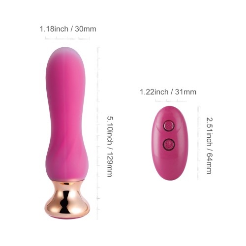 Plug Anal Vibrante Curvado con Control Remoto Pink Holic