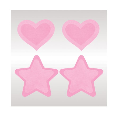 Peekaboos Corazones y Estrellas que Brillan en la Oscuridad - Rosa Fucsia