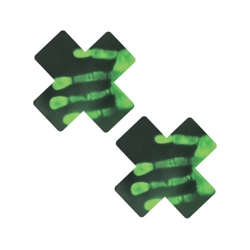 Neva Nude Temperature Reactive Pasties - Neon Green