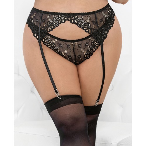 Lace Romance Garterbelt Black 3X/4X