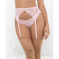 Cinturón de Encaje Romance en Rosa para Estilo Seductor