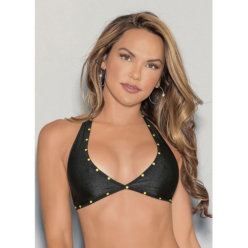 Tri Bra de Danza Glow Stones con Luz Negra