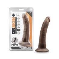 Blush Dr. Skin Plus 7" Dildo - Chocolate