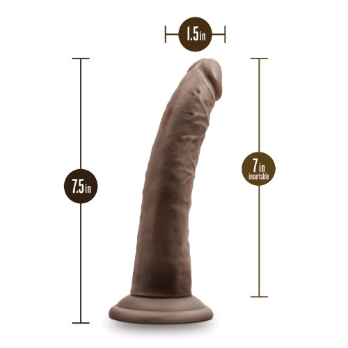 Blush Dr. Skin Plus 7" Dildo - Chocolate