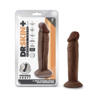 Dildo Posicionable Blush Dr. Skin Plus 6 Pulgadas - Chocolate