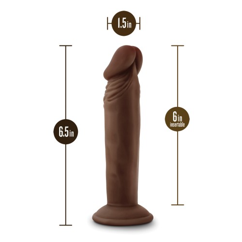 Blush Dr. Skin Plus 6 Inch Posable Dildo - Chocolate