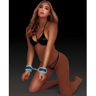 WhipSmart Glow in the Dark Deluxe Cuffs Blue - Kinky Fun