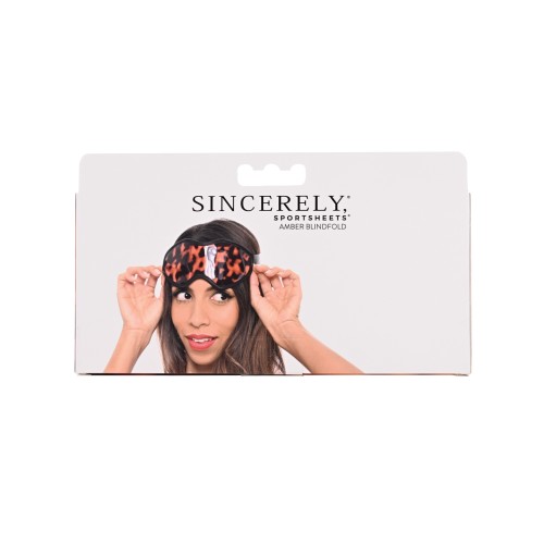 Sincerely Amber Adjustable Satin Blindfold for Sensual Play