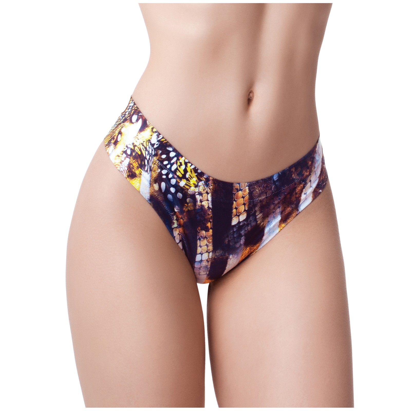 Mememe Go Wild Snake Printed Thong SM for Everyday Comfort