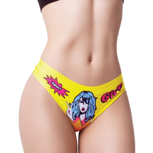 Mememe Comic Fans Printed Comfortable Thong