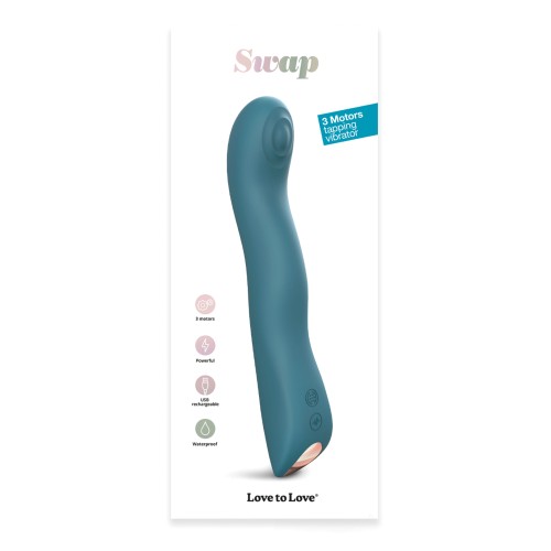 Love to Love Swap Tapping Vibrator - Teal Me - Pleasure