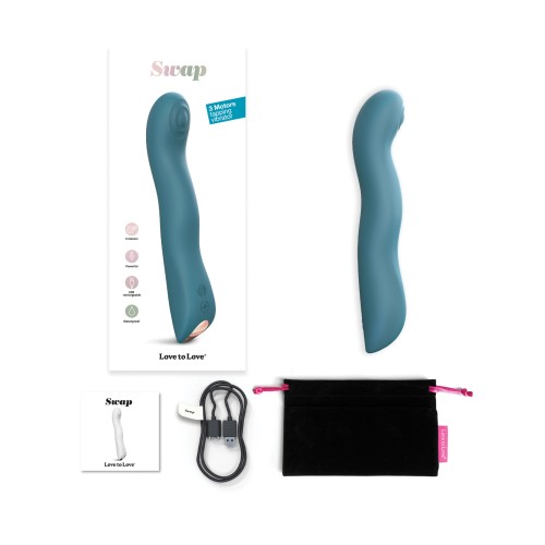 Love to Love Swap Tapping Vibrator - Teal Me - Pleasure