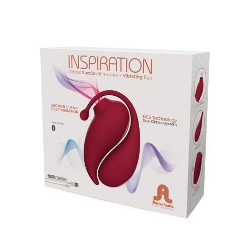 Adrien Lastic Inspiration Clitoral Suction Stimulator and Vibrating Egg Red