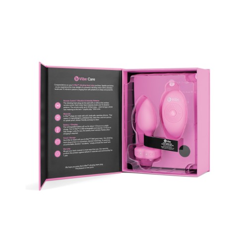 b-Vibe Vibrating Heart Plug S/M Pink