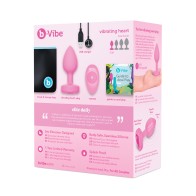 Plug Vibrante Corazón b-Vibe S/M Rosa