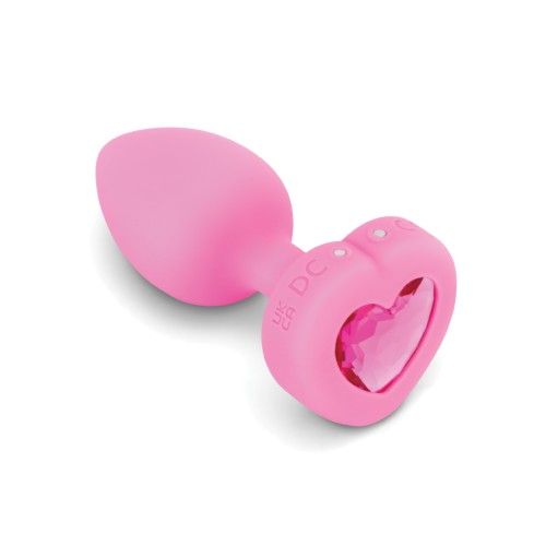 b-Vibe Vibrating Heart Plug S/M Pink