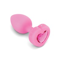 Plug Vibrante Corazón b-Vibe S/M Rosa