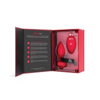 b-Vibe Plug Vibrante Corazón Mediano Grande Rojo