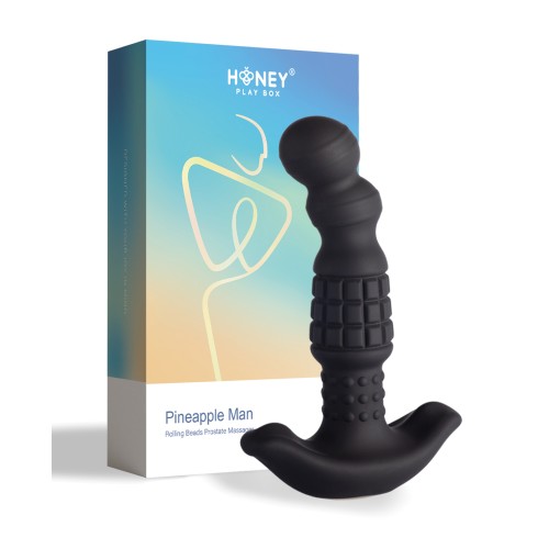 Masajeador Prostático Vibrante Pineapple Man Negro - Placer Definitivo