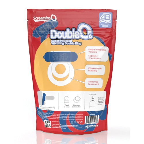 Screaming O 4B DoubleO 6 Vibrating Ring - Blueberry